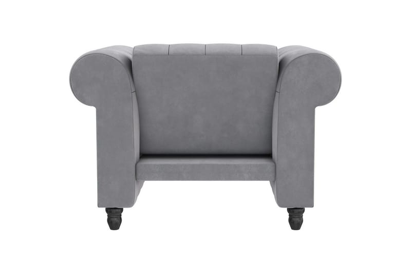 Lænestol Felix Lys Grå, Velour/Træ/Metal - Lys Grå, Velour/Træ/Metal - Møbler - Stole & lænestole - Lænestole