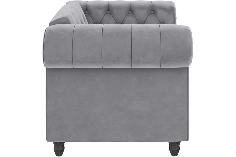 Lænestol Felix Lys Grå, Velour/Træ/Metal - Lys Grå, Velour/Træ/Metal - Møbler - Stole & lænestole - Lænestole