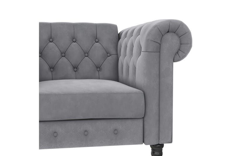 Lænestol Felix Lys Grå, Velour/Træ/Metal - Lys Grå, Velour/Træ/Metal - Møbler - Stole & lænestole - Lænestole