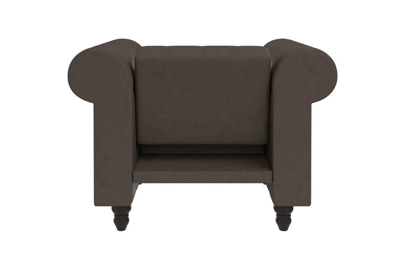 Lænestol Felix Mørkebrun, Mikrofiber/Træ/Metal - Mørkebrun, Mikrofiber/Træ/Metal - Møbler - Stole & lænestole - Lænestole