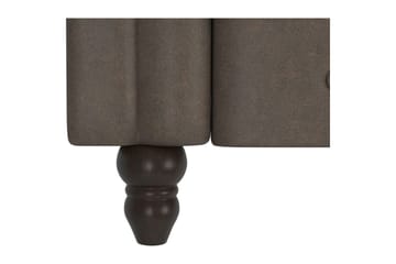 Lænestol Felix Mørkebrun, Mikrofiber/Træ/Metal - Mørkebrun, Mikrofiber/Træ/Metal - Møbler - Stole & lænestole - Lænestole - Chesterfield lænestole