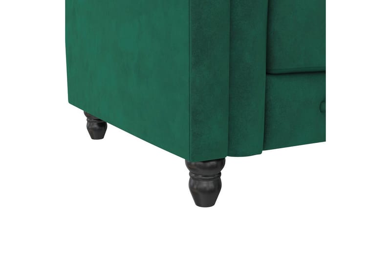 Lænestol Felix Mørkegrøn, Velour/Træ/Metal - Mørkegrøn, Velour/Træ/Metal - Møbler - Stole & lænestole - Lænestole