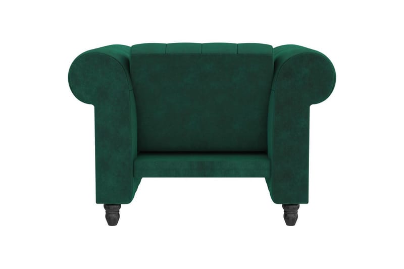 Lænestol Felix Mørkegrøn, Velour/Træ/Metal - Mørkegrøn, Velour/Træ/Metal - Møbler - Stole & lænestole - Lænestole