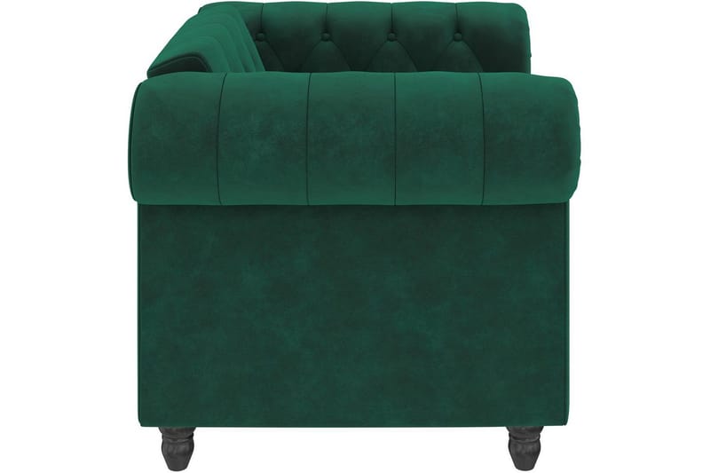 Lænestol Felix Mørkegrøn, Velour/Træ/Metal - Mørkegrøn, Velour/Træ/Metal - Møbler - Stole & lænestole - Lænestole