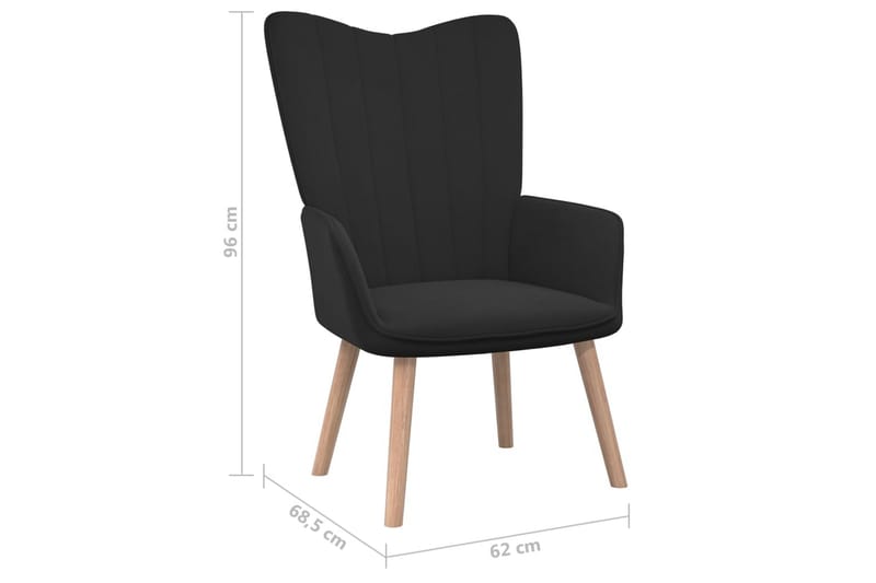 lænestol fløjl sort - Hvid - Møbler - Stole & lænestole - Lænestole