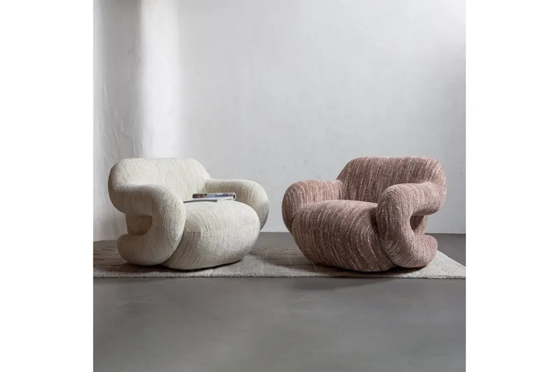 Lænestol Folke - Gammel Pink Melange - Møbler - Stole & lænestole - Lænestole