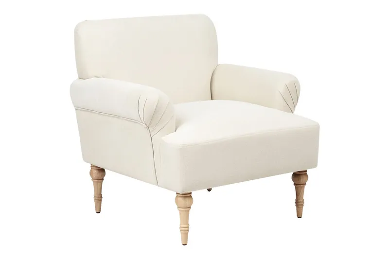 Lænestol Fredros - Beige, lyst træ - Møbler - Stole & lænestole - Lænestole