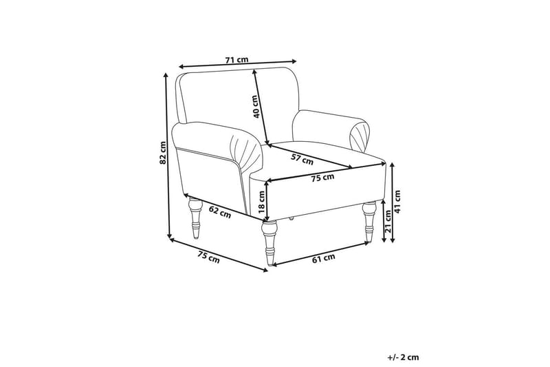 Lænestol Fredros - Taupe, lyst træ - Møbler - Stole & lænestole - Lænestole