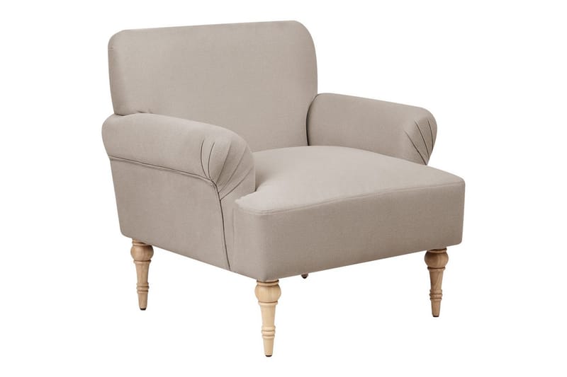Lænestol Fredros, Taupe, lyst træ