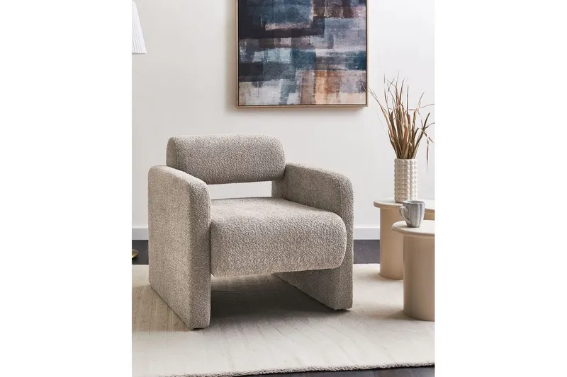 Lænestol Hallsberg - Beige - Møbler - Stole & lænestole - Lænestole