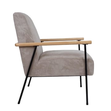 Lænestol HOME4YOU Jade 63x75,5x85,5 cm Gråbeige - Gråbeige - Møbler - Stole & lænestole - Lænestole - Læderstol