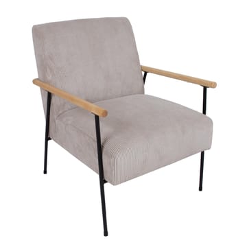 Lænestol HOME4YOU Jade 63x75,5x85,5 cm Gråbeige - Gråbeige - Møbler - Stole & lænestole - Lænestole - Læderstol