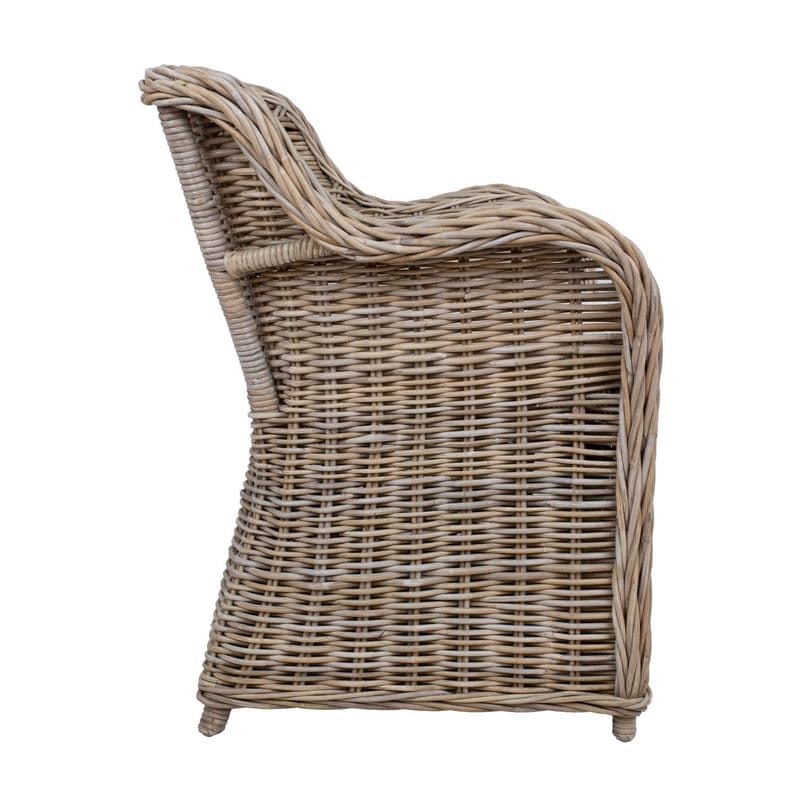Lænestol HOME4YOU Katalina 62x62x83 cm naturlig rattan - beige - Møbler - Stole & lænestole - Lænestole