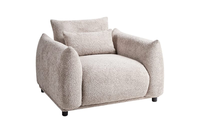 Lænestol Jamsa - Beige, sort - Møbler - Stole & lænestole - Lænestole