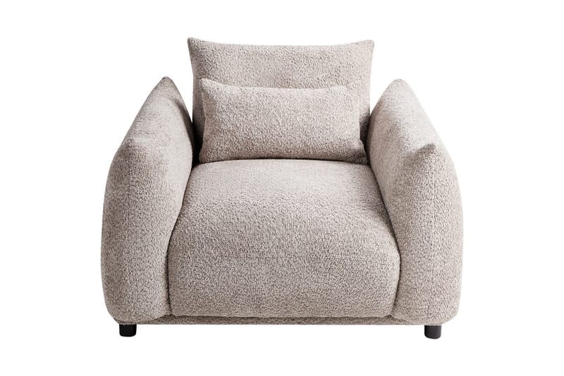 Lænestol Jamsa - Beige, sort - Møbler - Stole & lænestole - Lænestole