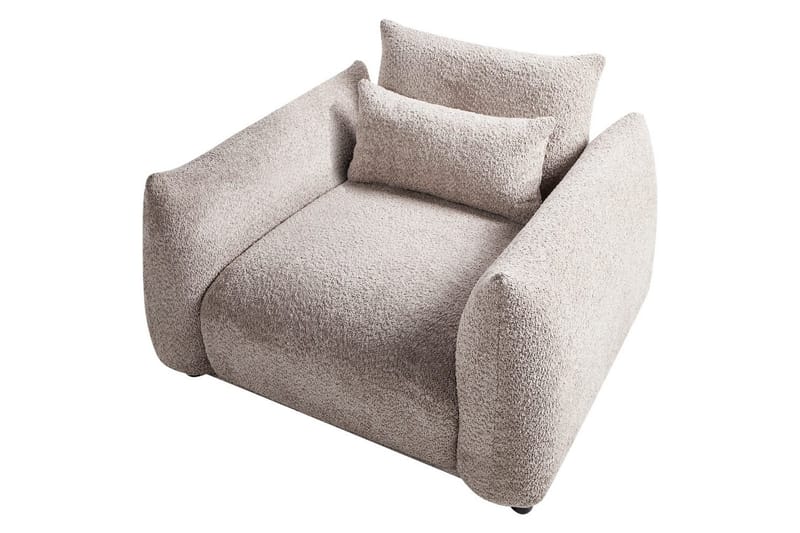 Lænestol Jamsa - Beige, sort - Møbler - Stole & lænestole - Lænestole