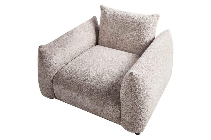 Lænestol Jamsa - Beige, sort - Møbler - Stole & lænestole - Lænestole
