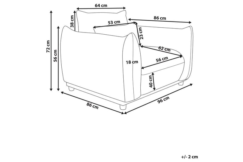Lænestol Jamsa - Hvid, Sort - Møbler - Stole & lænestole - Lænestole