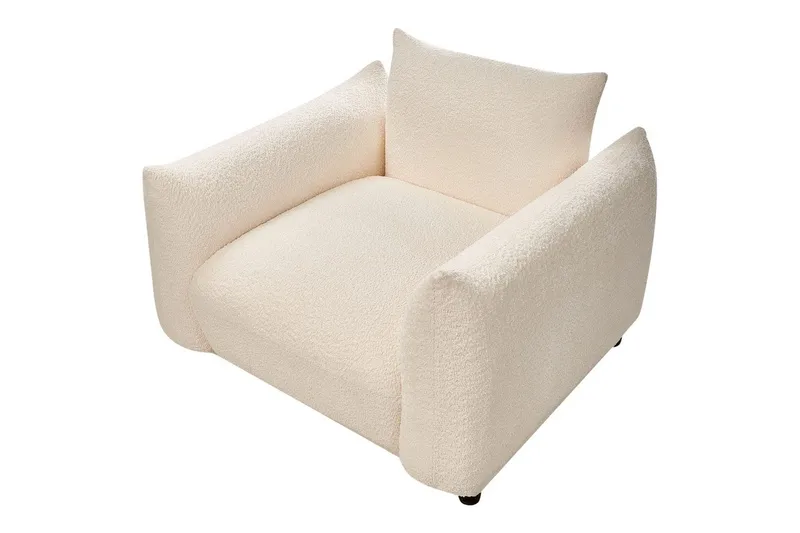 Lænestol Jamsa - Hvid, Sort - Møbler - Stole & lænestole - Lænestole