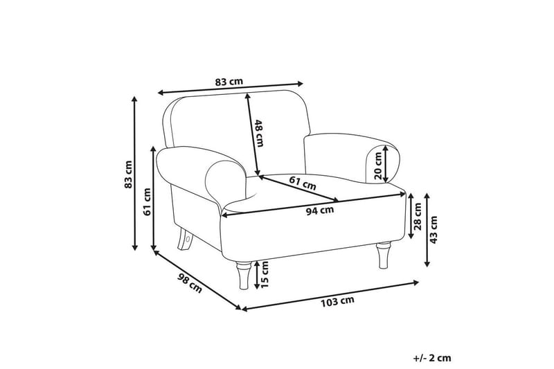 Lænestol Kiberg - Beige, Lys Træ - Møbler - Stole & lænestole - Lænestole