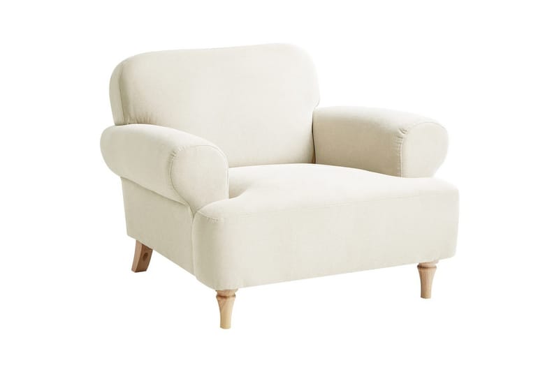 Lænestol Kiberg - Beige, Lys Træ - Møbler - Stole & lænestole - Lænestole