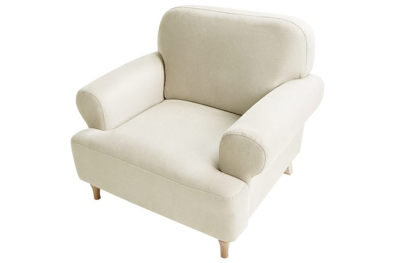 Lænestol Kiberg - Beige, Lys Træ - Møbler - Stole & lænestole - Lænestole
