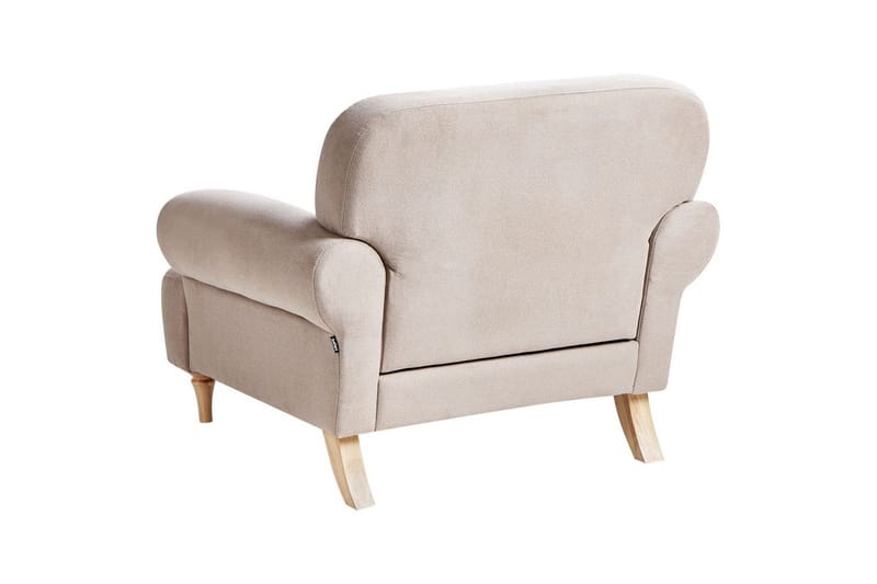 Lænestol Kiberg - Taupe, lyst træ - Møbler - Stole & lænestole - Lænestole
