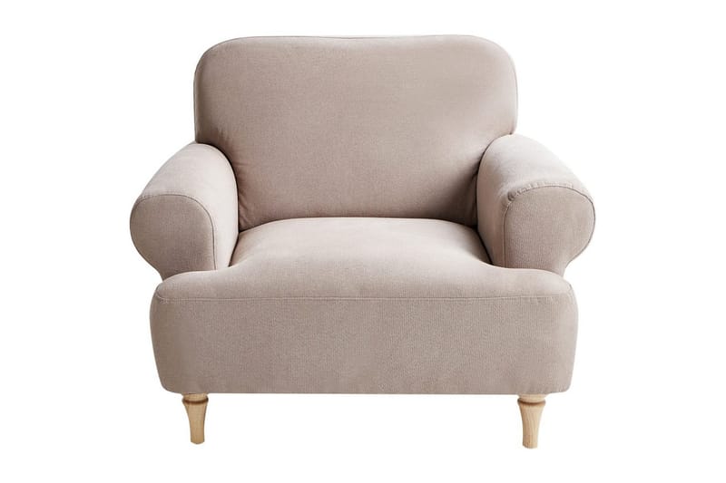 Lænestol Kiberg - Taupe, lyst træ - Møbler - Stole & lænestole - Lænestole