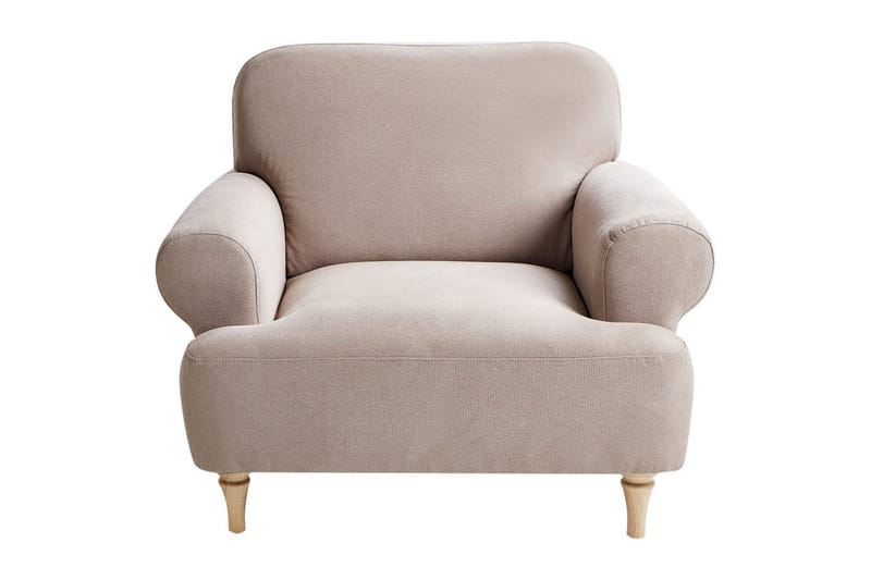 Lænestol Kiberg - Taupe, lyst træ - Møbler - Stole & lænestole - Lænestole