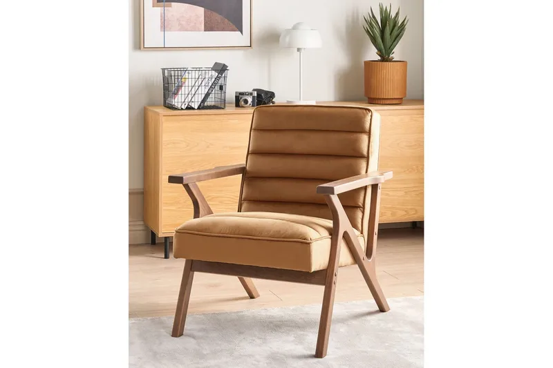 Lænestol Kisa - Brun, mørkt træ - Møbler - Stole & lænestole - Lænestole