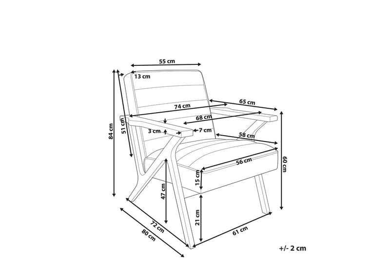 Lænestol Kisa - Brun, mørkt træ - Møbler - Stole & lænestole - Lænestole
