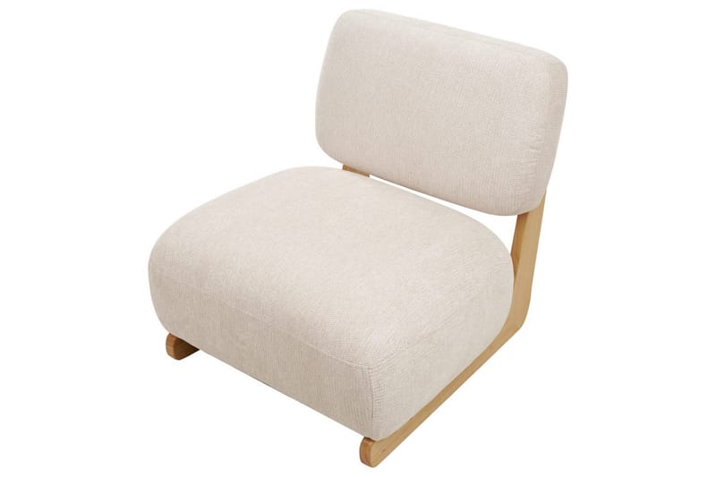 Lænestol Kokkola - Beige, lyst træ - Møbler - Stole & lænestole - Lænestole