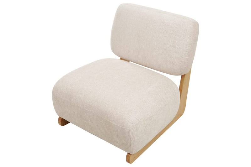Lænestol Kokkola - Beige, lyst træ - Møbler - Stole & lænestole - Lænestole