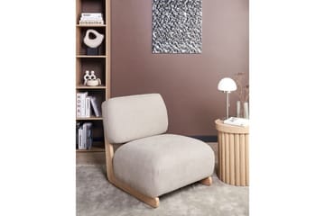Lænestol Kokkola - Beige, lyst træ - Møbler - Stole & lænestole - Lænestole