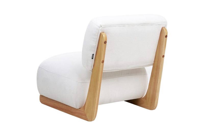 Lænestol Kokkola - Hvid, lyst træ - Møbler - Stole & lænestole - Lænestole