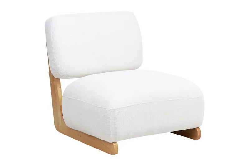 Lænestol Kokkola, Hvid, lyst træ