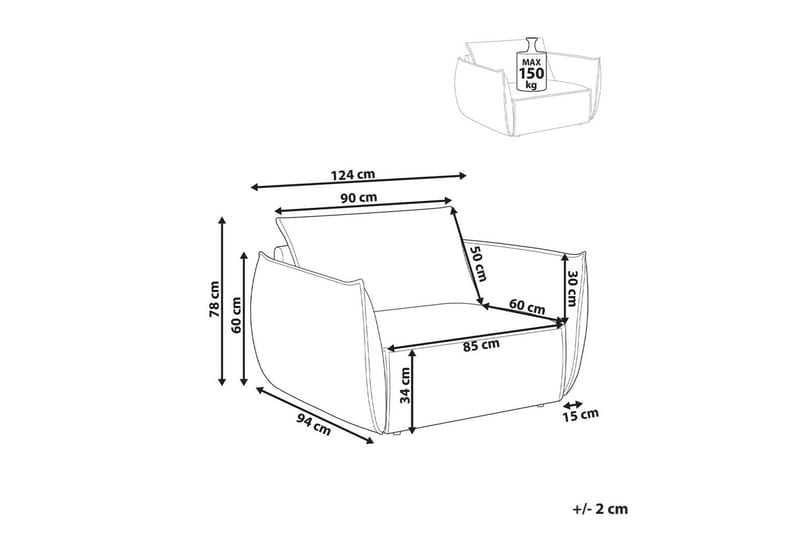 Lænestol Kunes - Taupe - Møbler - Stole & lænestole - Lænestole