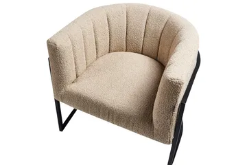Lænestol Larvik II Beige/sort - Beige/sort - Møbler - Stole & lænestole - Lænestole