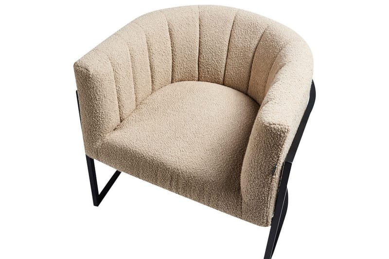 Lænestol Larvik II Beige/sort - Beige/sort - Møbler - Stole & lænestole - Lænestole