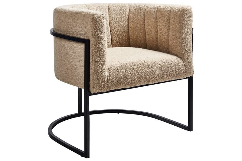 Lænestol Larvik II Beige/sort - Beige/sort - Møbler - Stole & lænestole - Lænestole