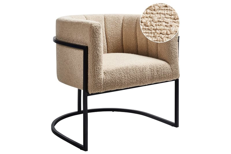 Lænestol Larvik II Beige/sort - Beige/sort - Møbler - Stole & lænestole - Lænestole
