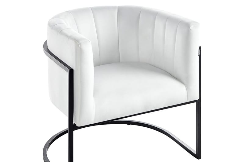 Lænestol Larvik II Hvid/Sort - Hvid/Sort - Møbler - Stole & lænestole - Lænestole