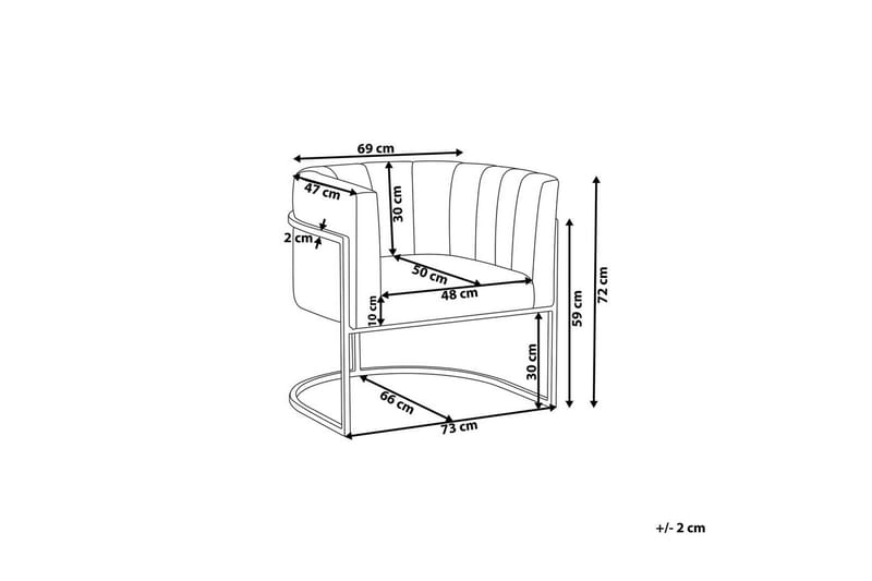 Lænestol Larvik II Hvid/Sort - Hvid/Sort - Møbler - Stole & lænestole - Lænestole