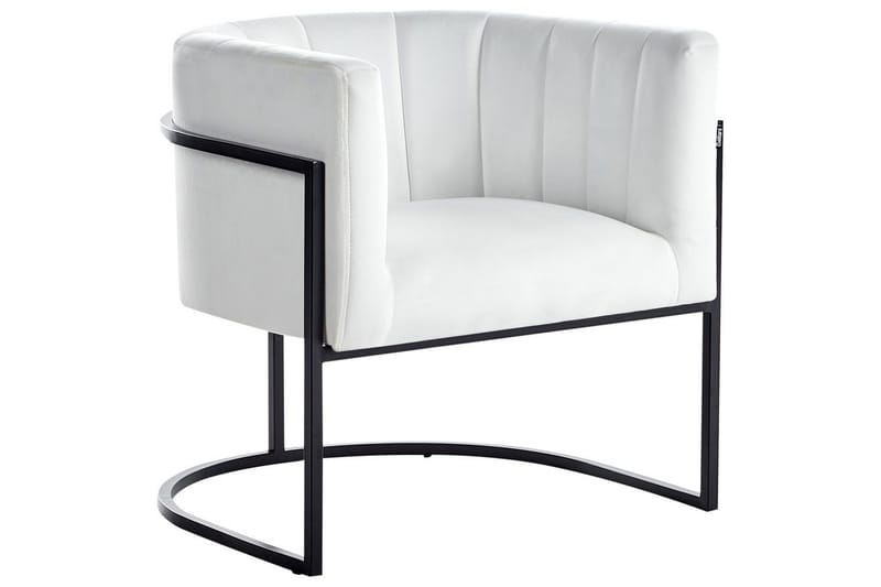 Lænestol Larvik II Hvid/Sort - Hvid/Sort - Møbler - Stole & lænestole - Lænestole