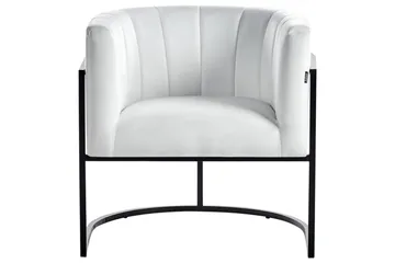 Lænestol Larvik II Hvid/Sort - Hvid/Sort - Møbler - Stole & lænestole - Lænestole