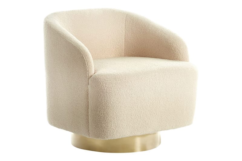 Lænestol Lavik Beige/guld - Beige/guld - Møbler - Stole & lænestole - Lænestole