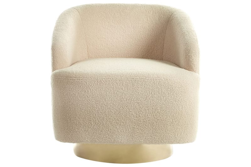 Lænestol Lavik Beige/guld - Beige/guld - Møbler - Stole & lænestole - Lænestole