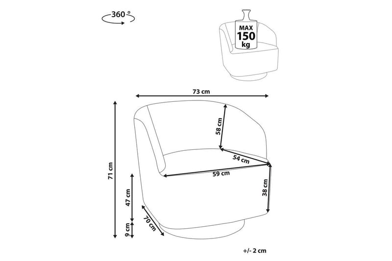 Lænestol Lavik Brun/Guld - Brun/Guld - Møbler - Stole & lænestole - Lænestole
