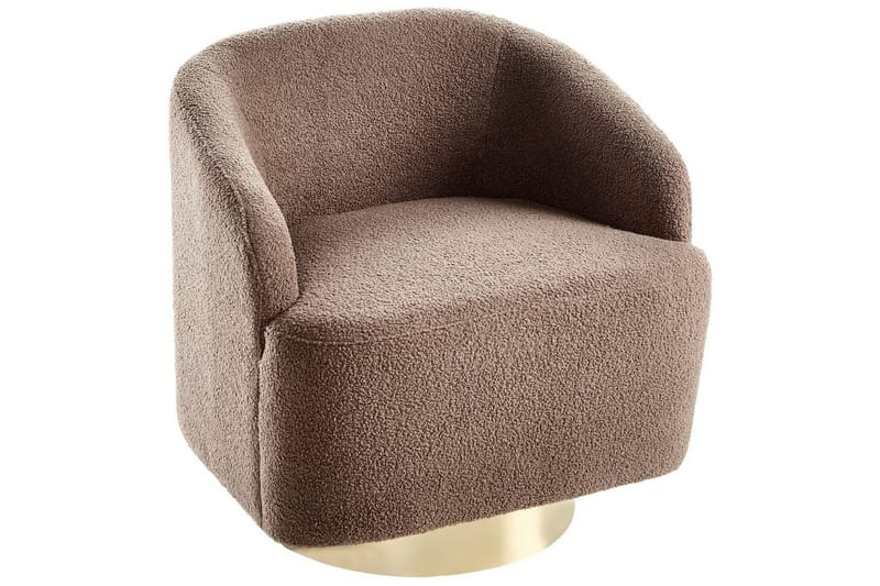 Lænestol Lavik Brun/Guld - Brun/Guld - Møbler - Stole & lænestole - Lænestole