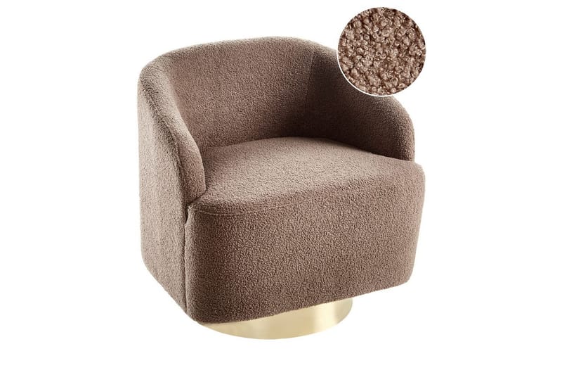 Lænestol Lavik Brun/Guld - Brun/Guld - Møbler - Stole & lænestole - Lænestole